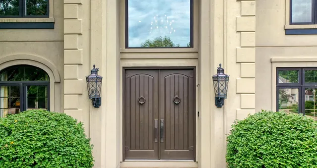 a view of front door of house