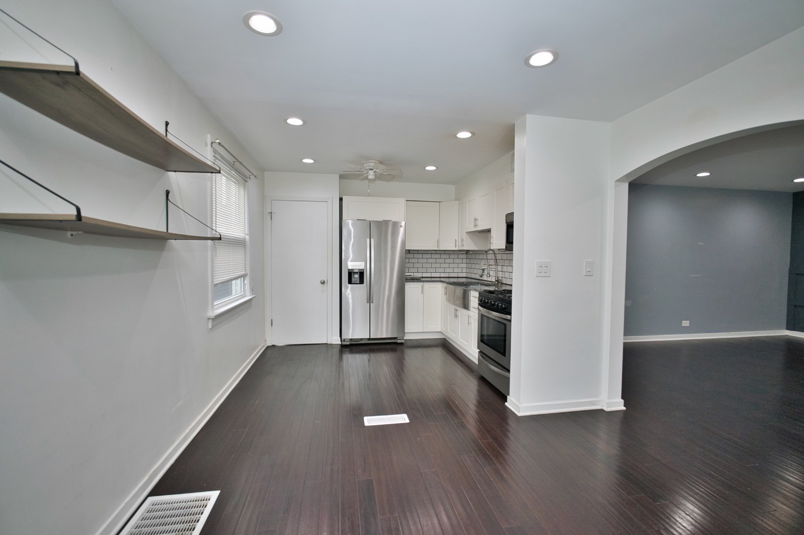 4122 Clinton Avenue Stickney, IL 60402 - Photo 23 of 44 a view of kitchen view wooden floors appliances and cabinets