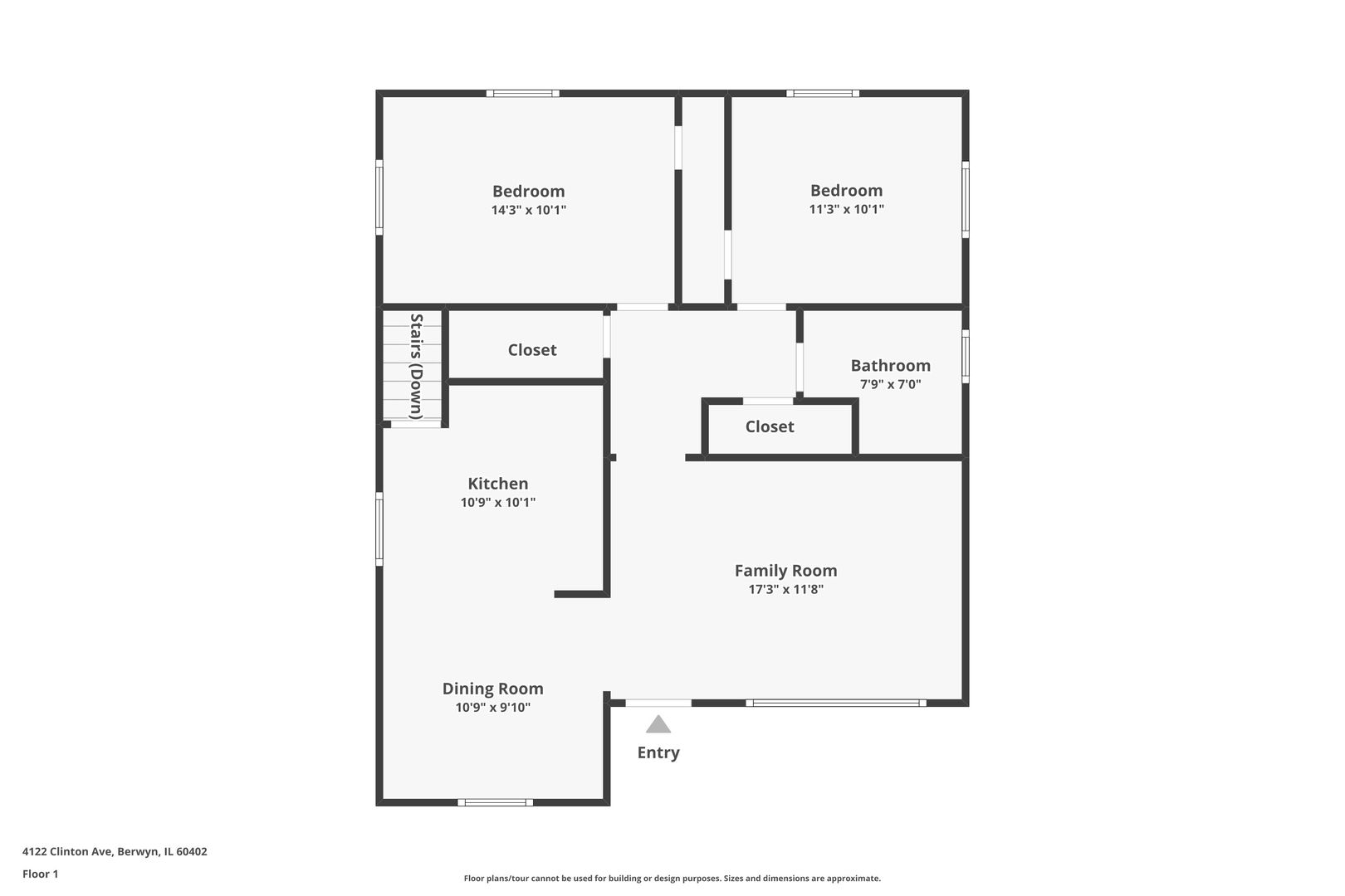 4122 Clinton Avenue Stickney, IL 60402 - Photo 44 of 44 a picture of a floor plan