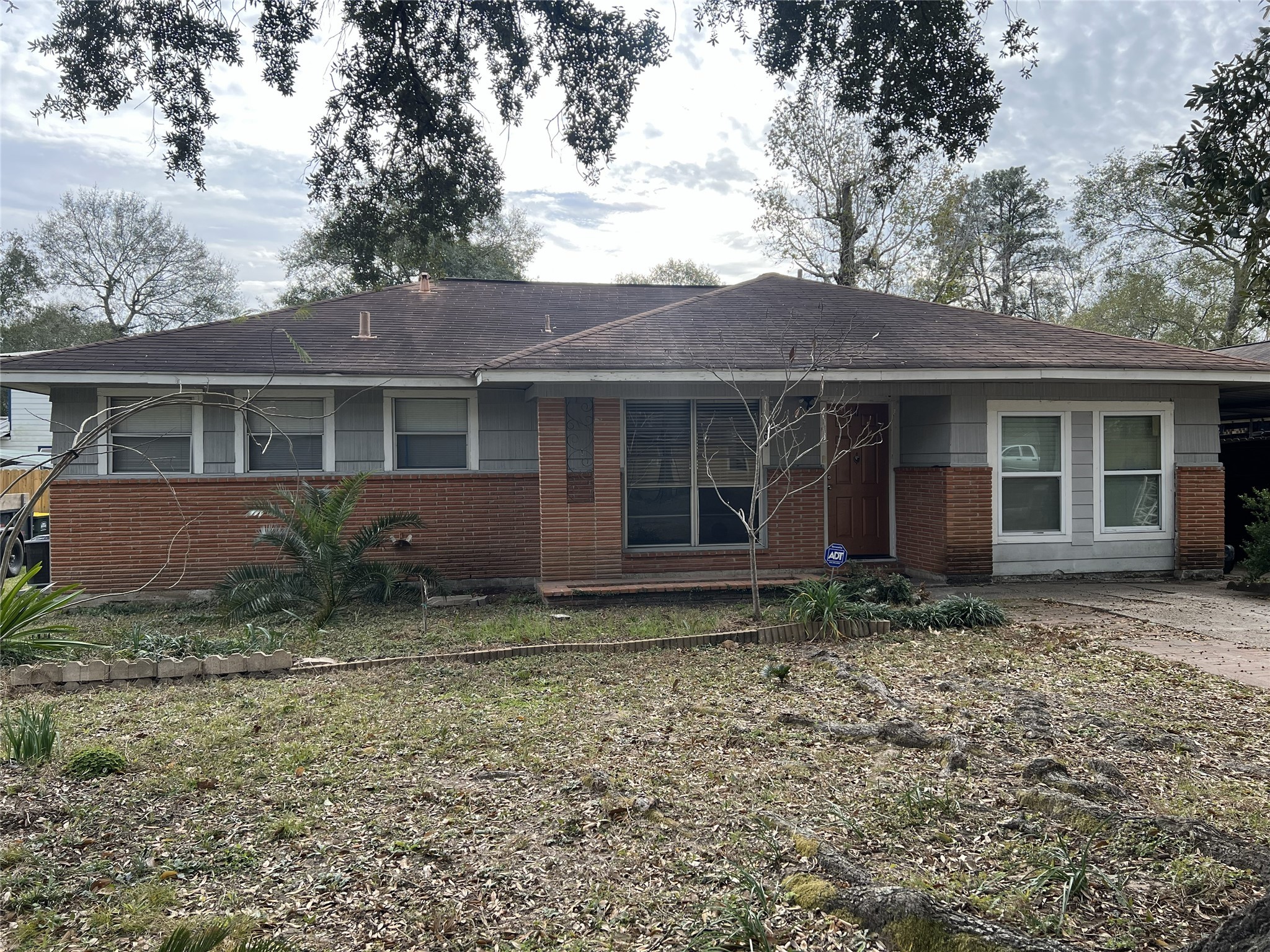 a house that has a tree in front of it