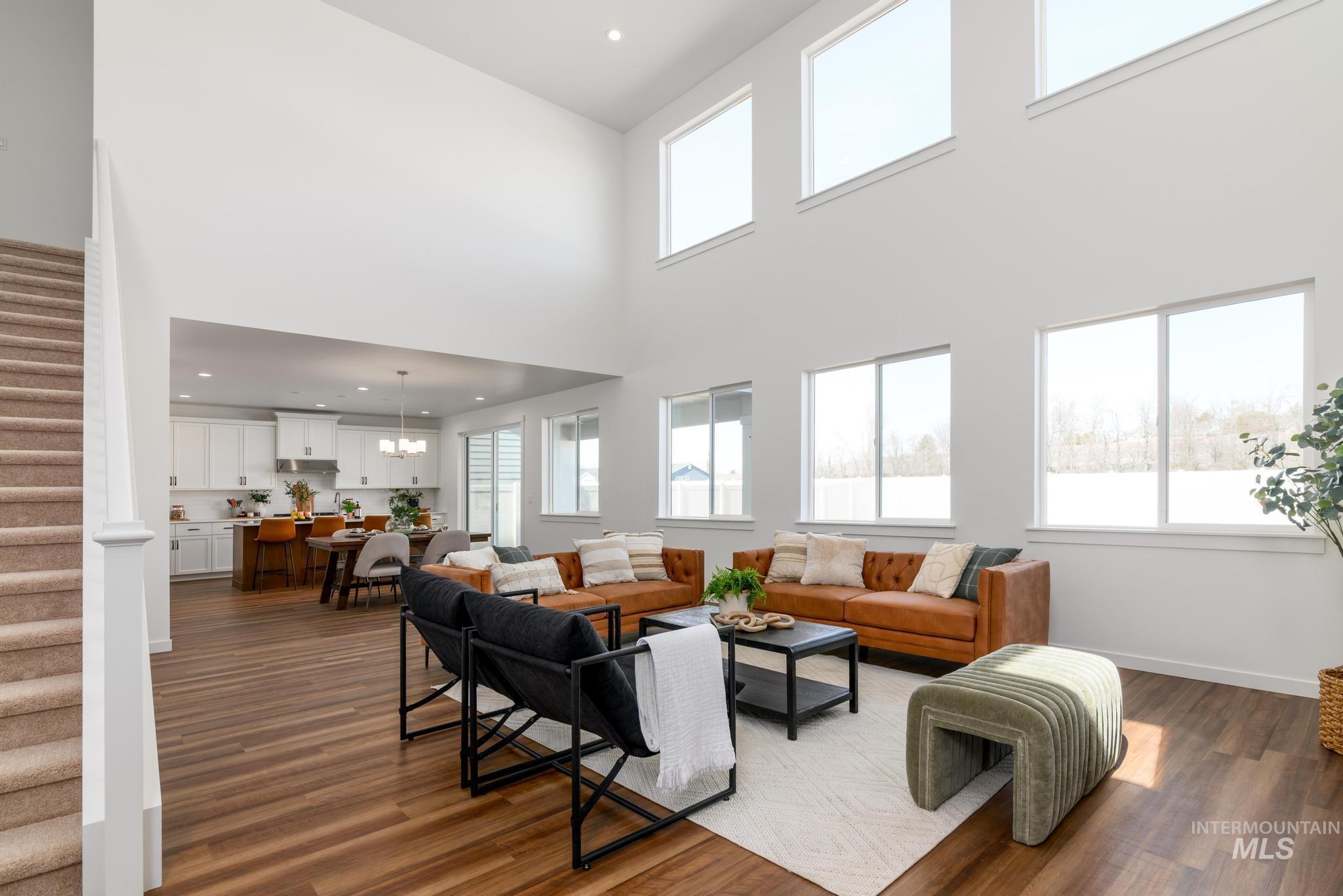 1244 Grassland Street Middleton, ID 83644 - Photo 3 of 10 Living area with recessed lighting and dark wood-style floors
