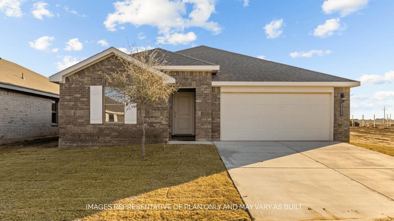 2224 150th Place Lubbock, TX 79423 - Photo 1 of 16 a front view of a house with a yard