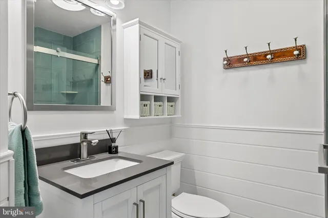 a view of a chairs on wooden deck