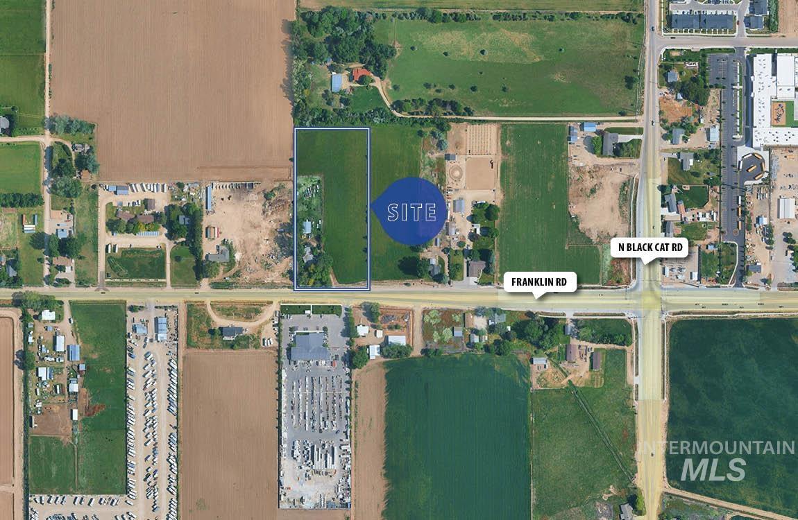 Aerial map of property and surrounding area