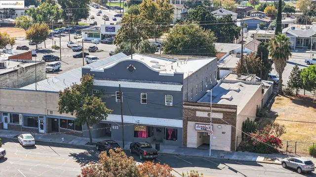 an aerial view of a city