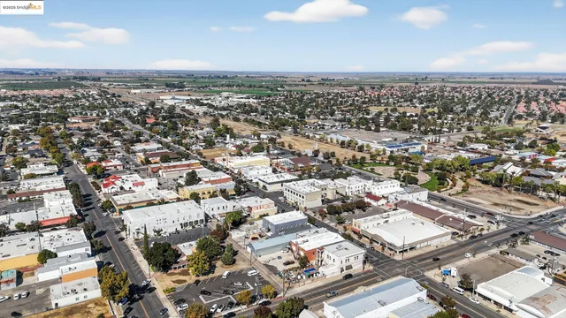 an aerial view of a city