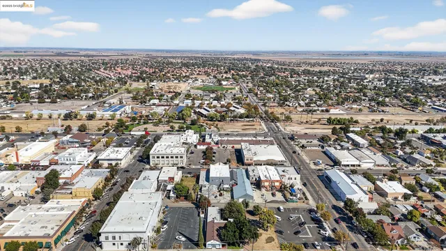 an aerial view of a city