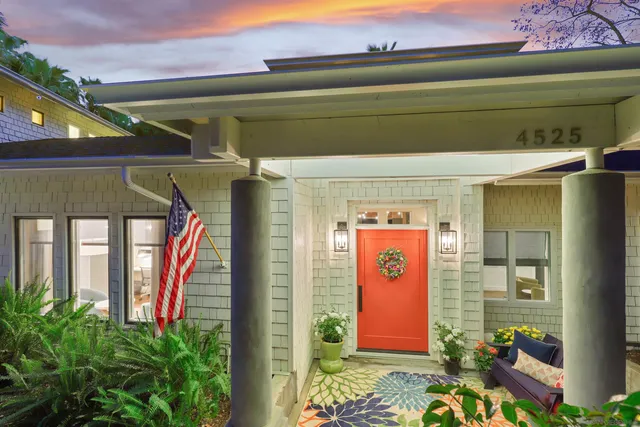 a front view of a house with shower