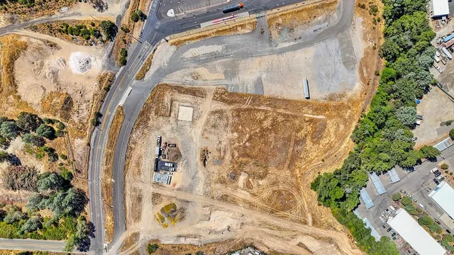 a view of a balcony with painted walls