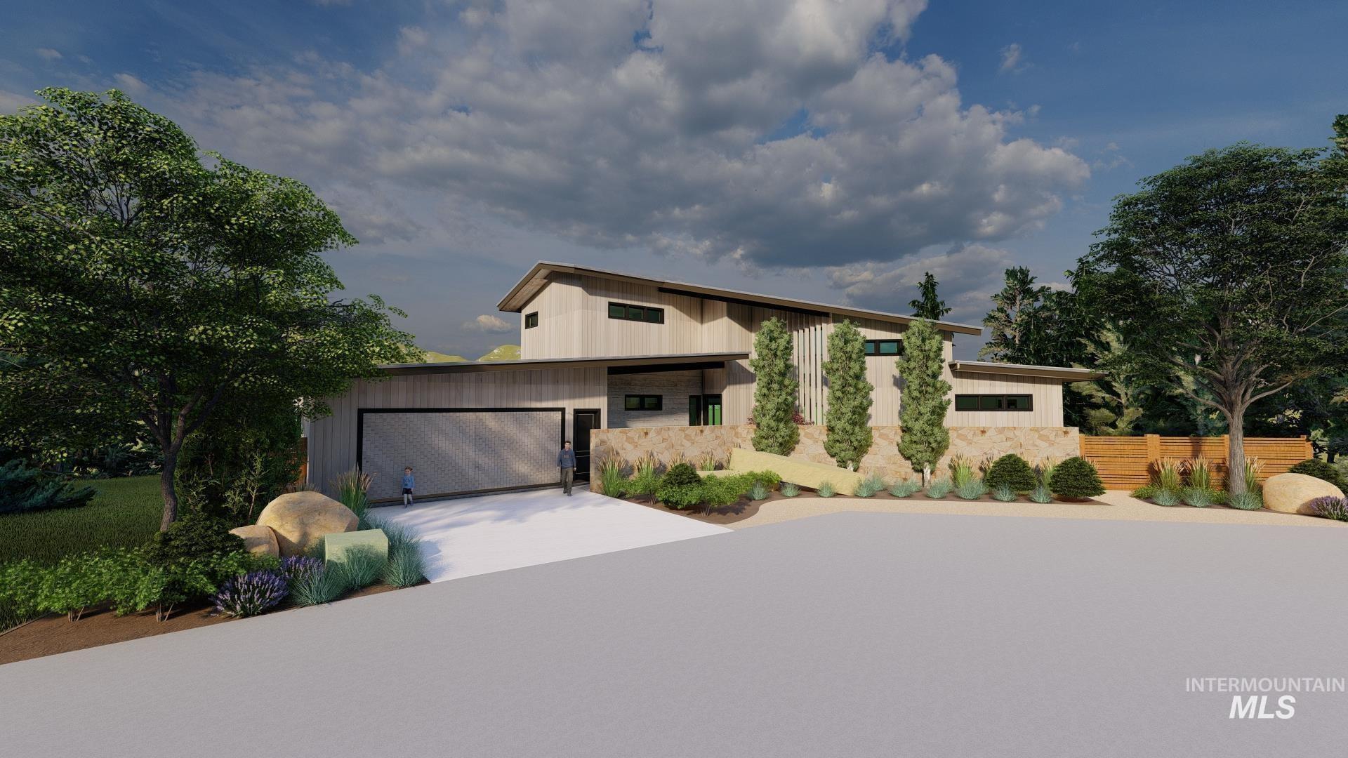 1212 Happy Drive Boise, ID 83706 - Photo 28 of 33 View of front facade featuring a garage, driveway, and stone siding