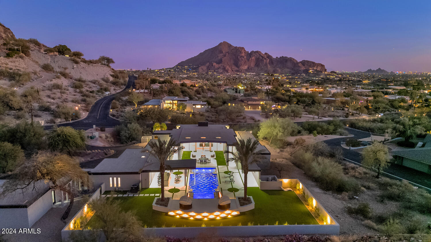 6664 North 40th Street Paradise Valley, AZ 85253 - Photo 1 of 36 a view of a city with a lake in the background