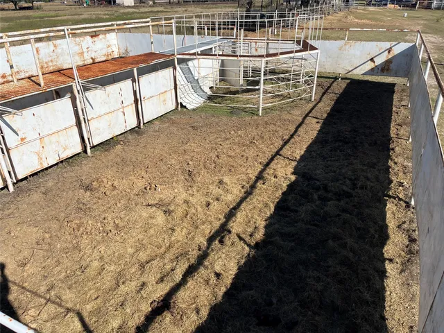 a view of balcony with wooden floor