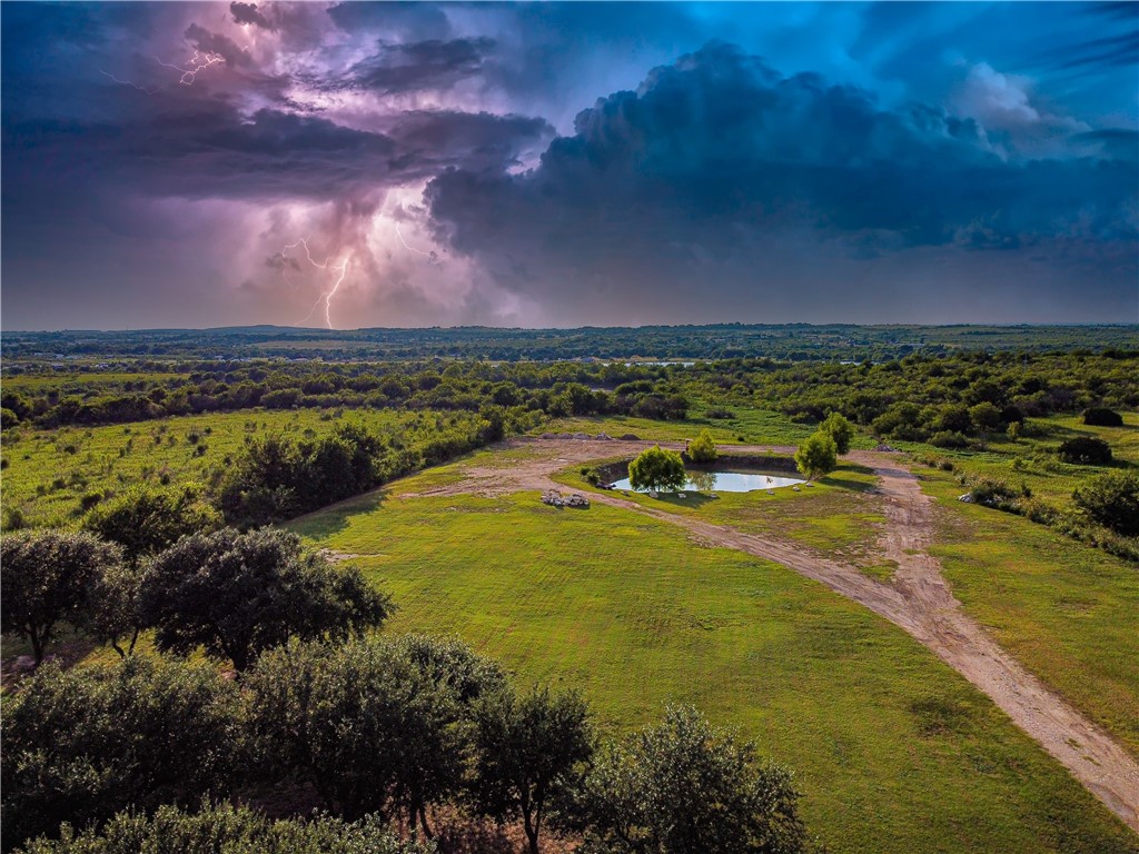 a view of an ocean and city