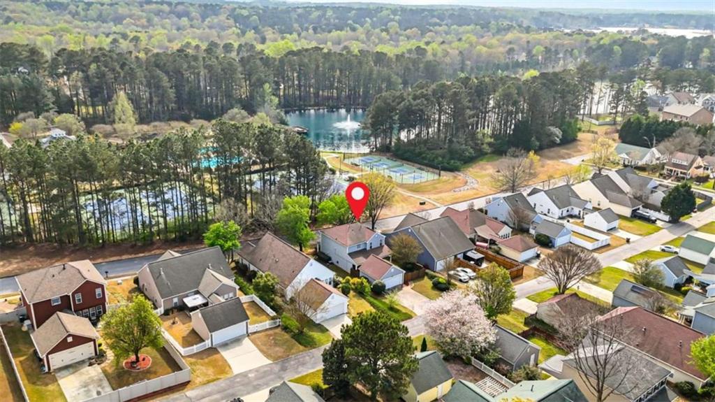 535 Anglewood Trace Stockbridge, GA 30281 - Photo 61 of 73 an aerial view of residential house with outdoor space and swimming pool