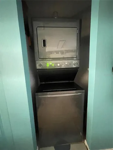 a close view of washer and dryer