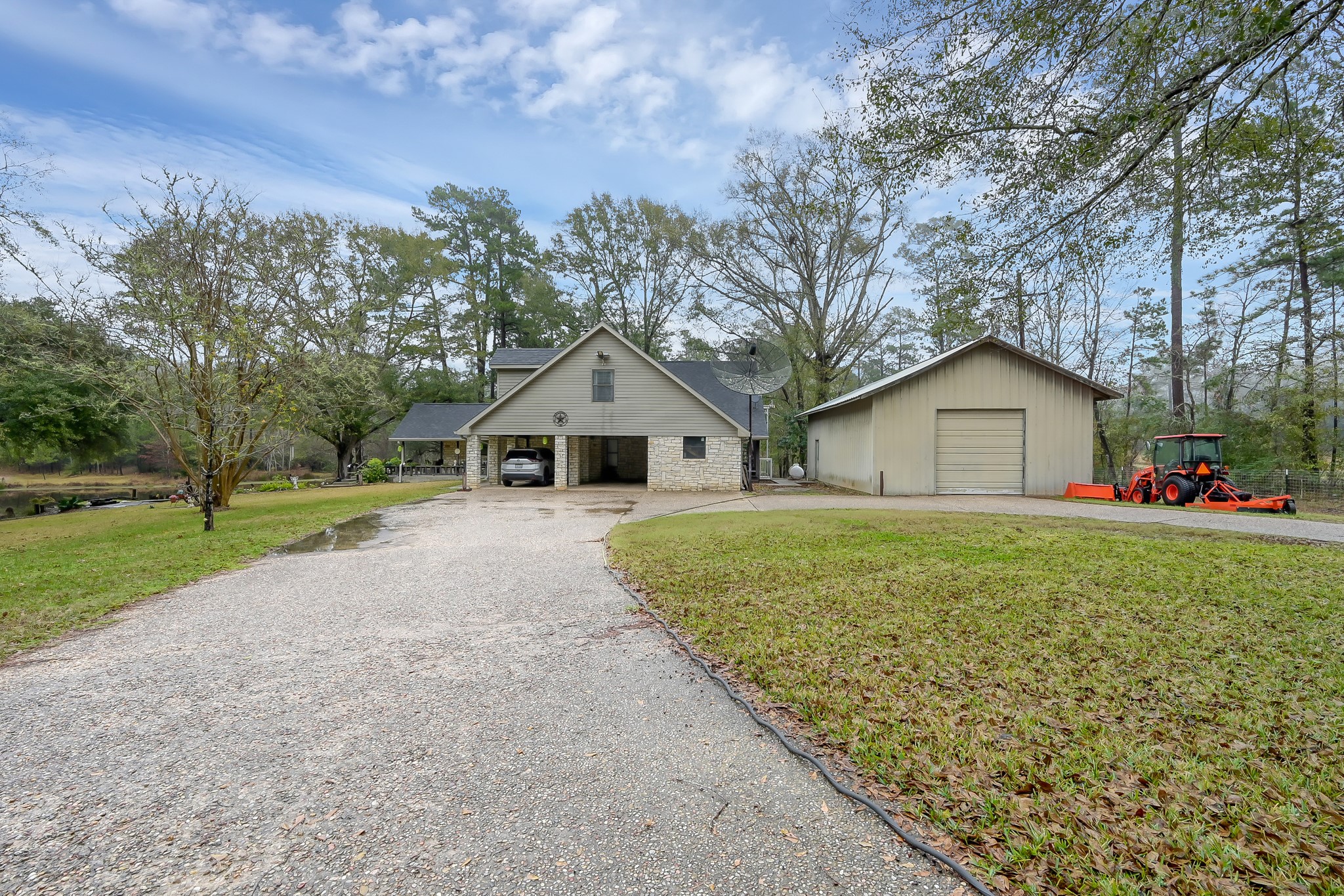 80 Nettie Phillips Road Coldspring, TX 77331 - Photo 46 of 49 Home & Barn positioned beautifully to enjoy the land.