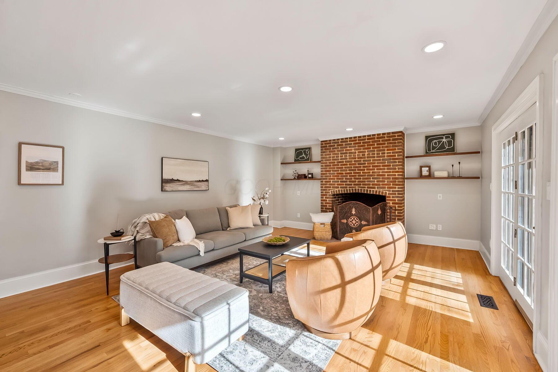 2063 Westover Road Columbus, OH 43221 - Photo 35 of 56 Bright Family Room w Brick Fireplace