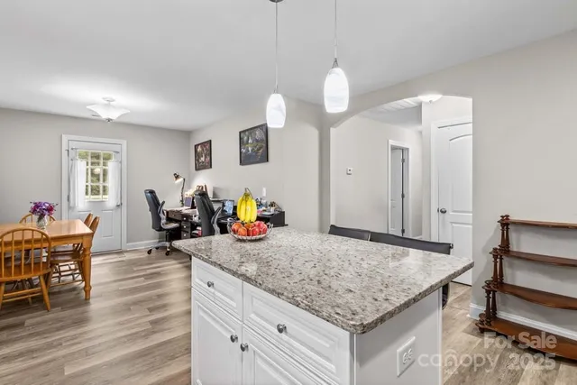 a view of living room and dining room