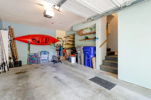 a view of a room with and a fireplace