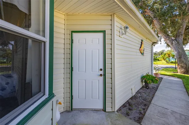 a view of a door of the house