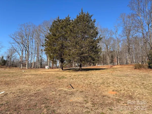 a view of outdoor space with swimming pool and trees