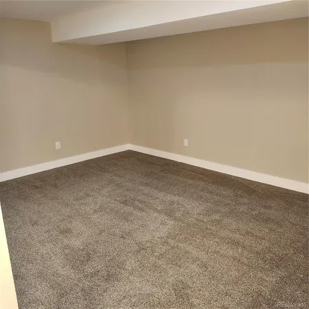 an empty room with closet