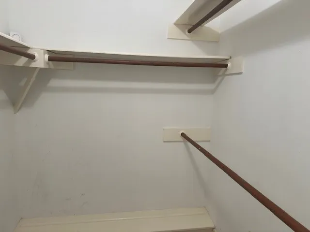 a close view of closet