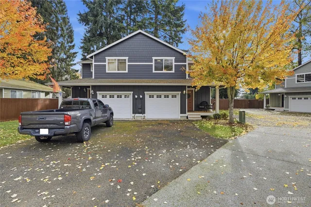 a car parked in front of a house