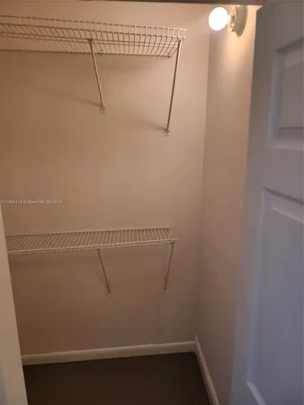 an empty room with a workbench