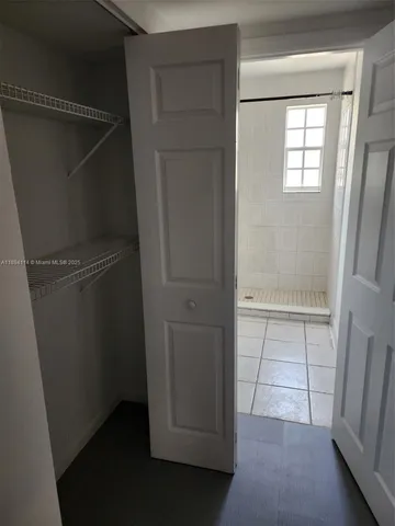 an empty room with a window