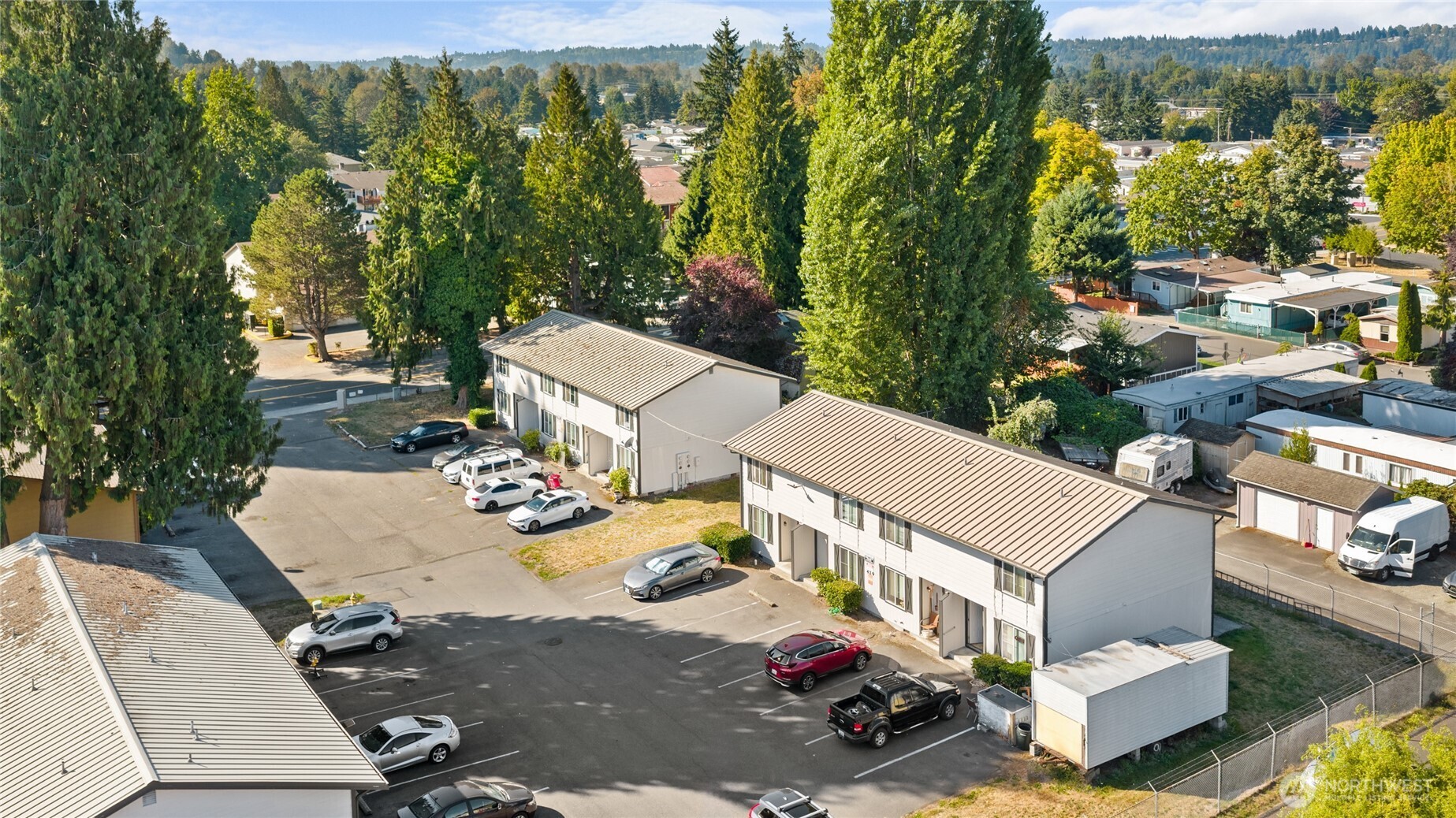 501 37th Street Southeast Auburn, WA 98002 - Photo 16 of 29 an aerial view of a house with swimming pool garden and patio