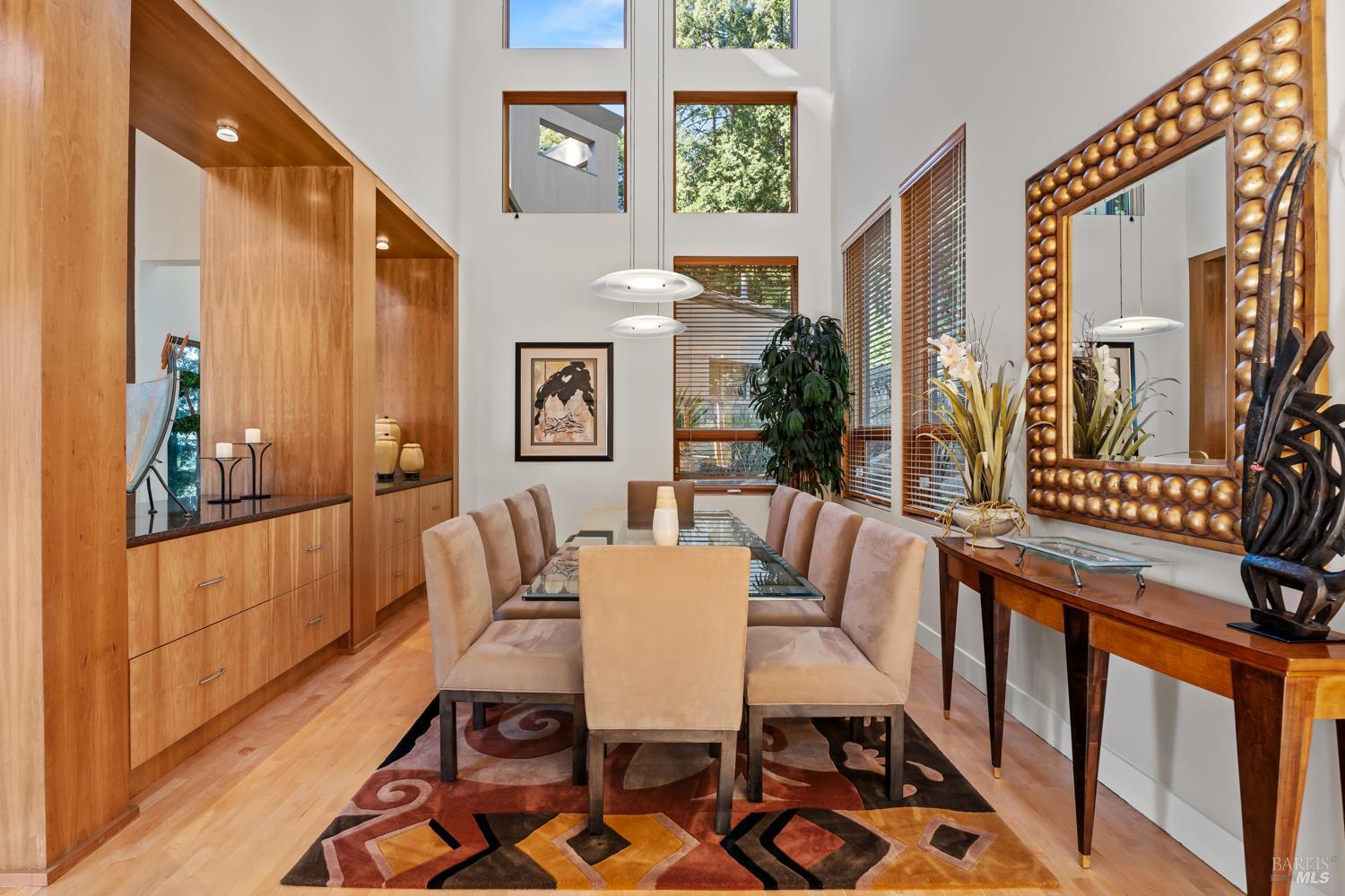 700 Holmes Ranch Road Philo, CA 95466 - Photo 17 of 42 a view of a dining room with furniture window and wooden floor