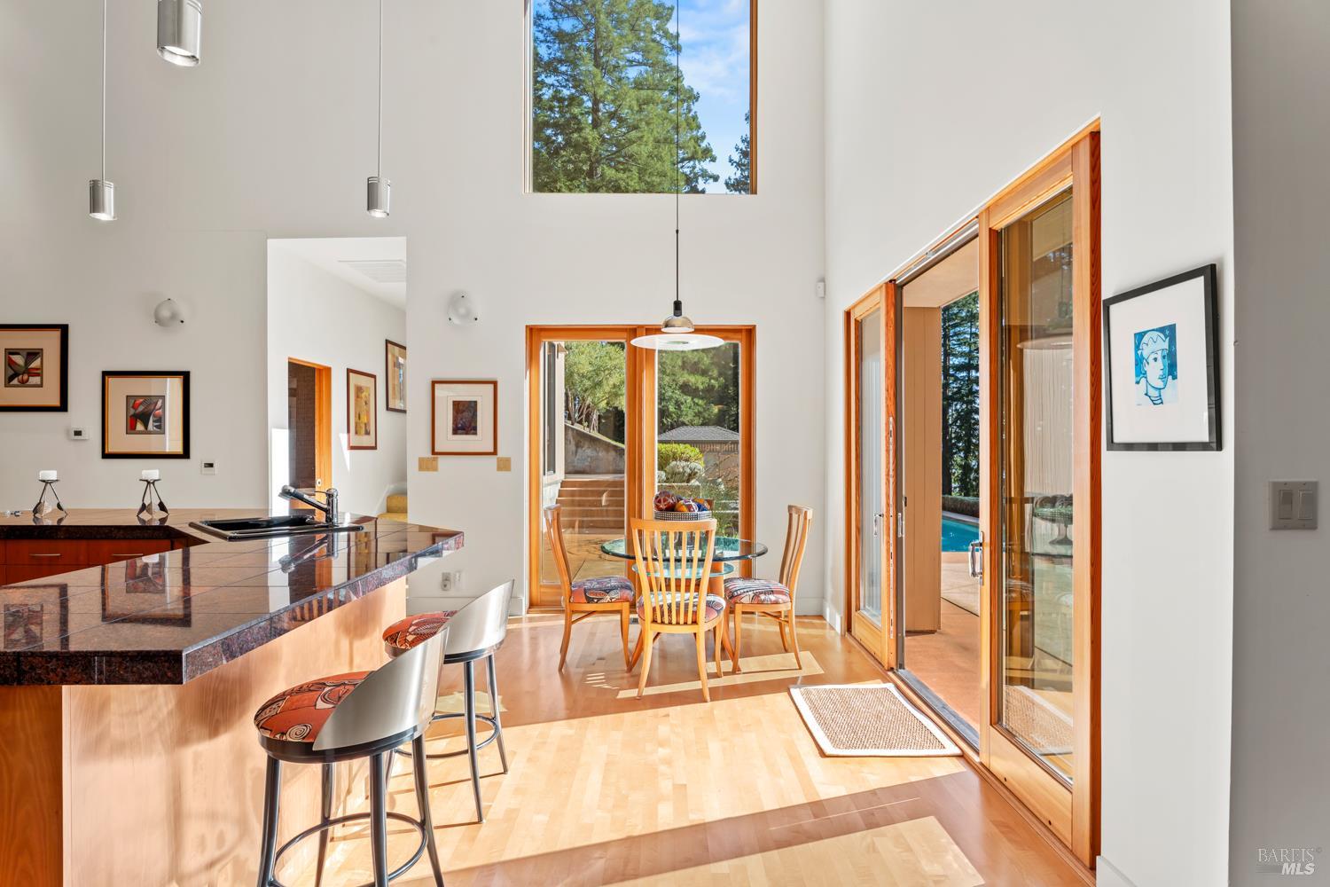 700 Holmes Ranch Road Philo, CA 95466 - Photo 21 of 42 a living room with furniture and floor to ceiling windows