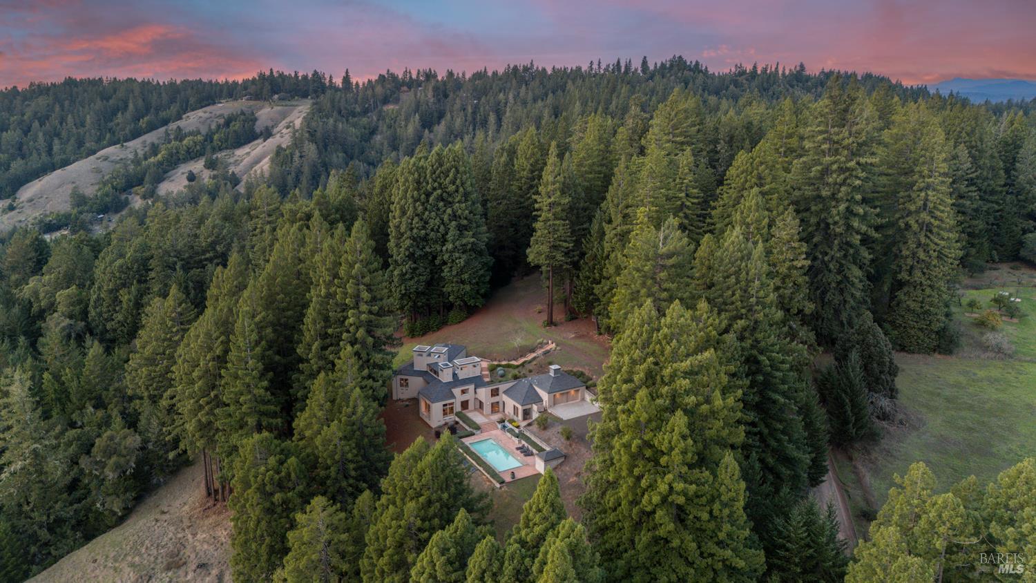 700 Holmes Ranch Road Philo, CA 95466 - Photo 42 of 42 an aerial view of a house with a yard