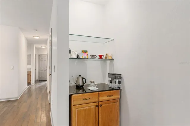 a bathroom with a shower and a toilet
