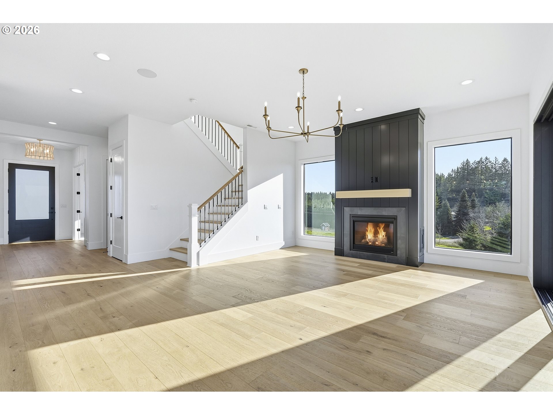 35921 Southwest Bald Peak Road Hillsboro, OR 97123 - Photo 7 of 48 a view of empty room with fireplace and fan