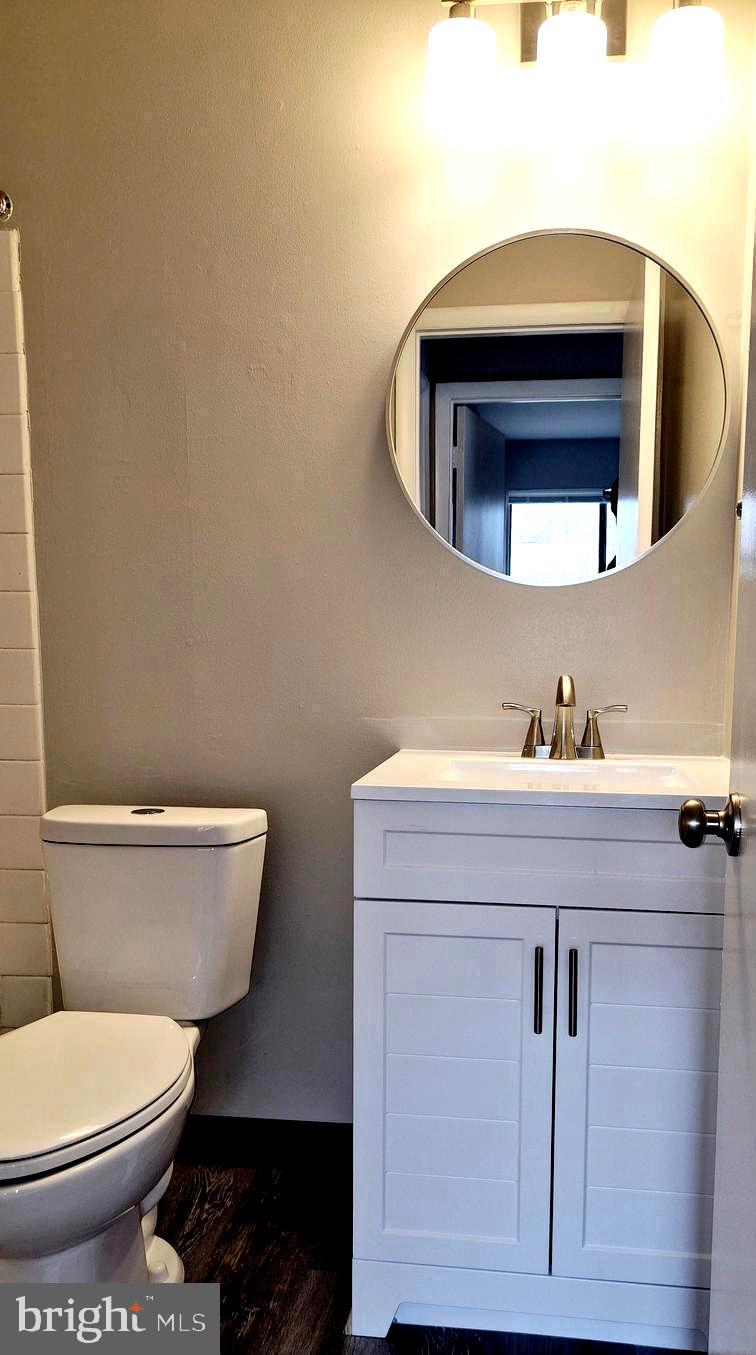 1041 Cedar Ridge Court Annapolis, MD 21403 - Photo 17 of 32 a bathroom with a toilet a sink and mirror