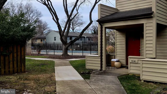 a view of backyard with seating space
