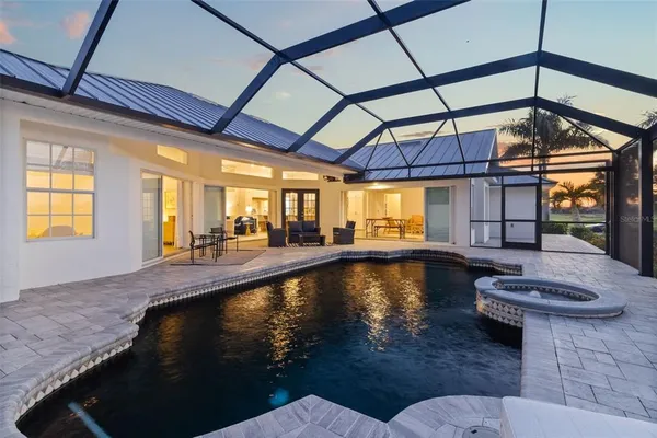 a view of a house with entertaining space