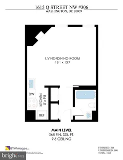 $265,000 | 1615 Q Street Northwest, Unit 306, Washington, DC 20009