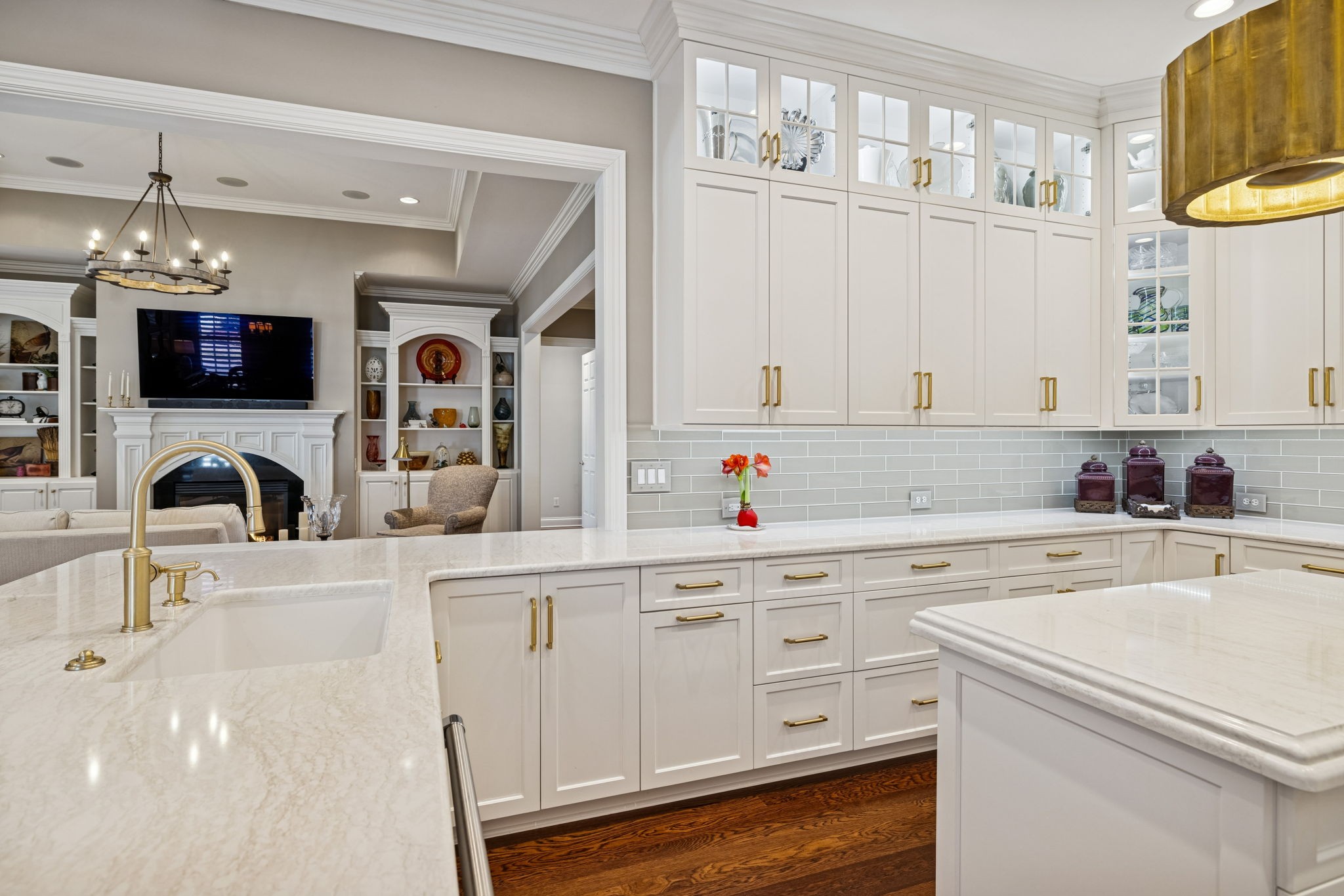 600 Pearre Springs Way Franklin, TN 37064 - Photo 37 of 85 a kitchen with granite countertop a sink stainless steel appliances and cabinets