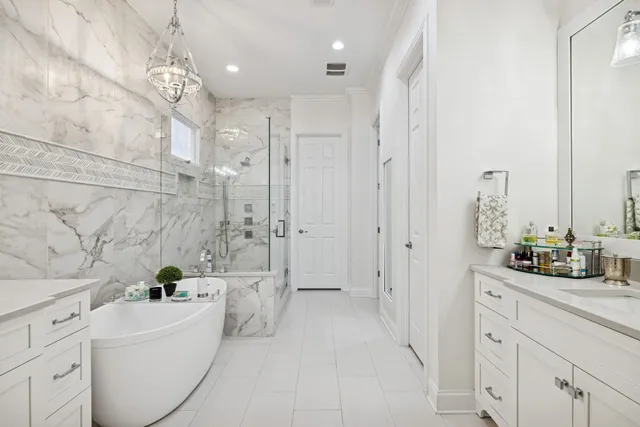 a view of a swimming pool with lounge chair