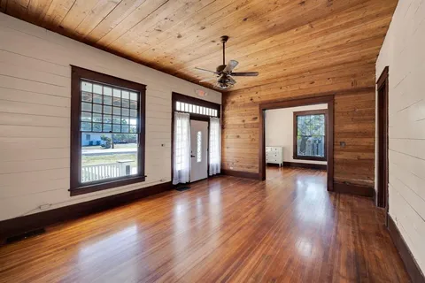 a view of livingroom with hardwood floor and window