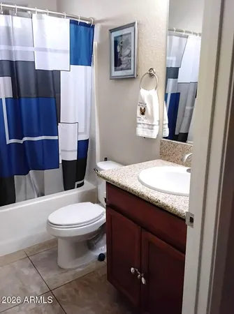 a bedroom with a bed