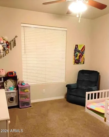 a view of a livingroom with closet