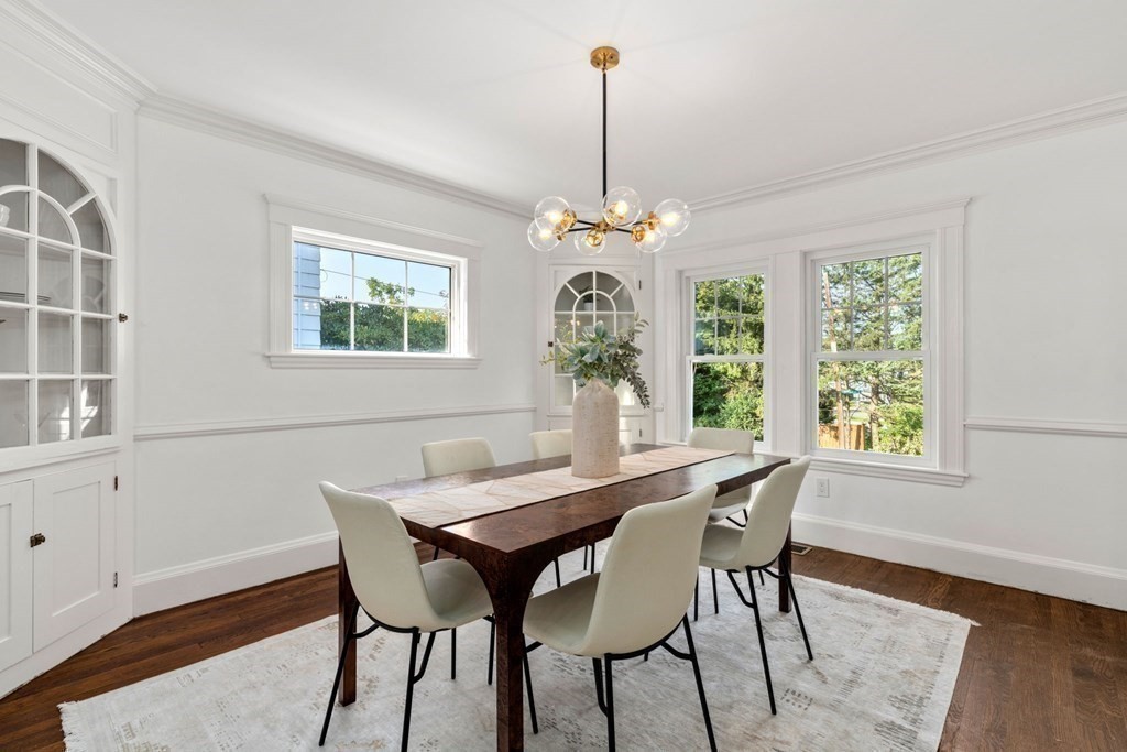 4 Clement Avenue Boston, MA 02132 - Photo 5 of 39 a view of a dining room with furniture window and wooden floor