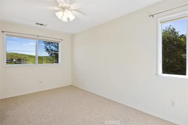 an empty room with a window