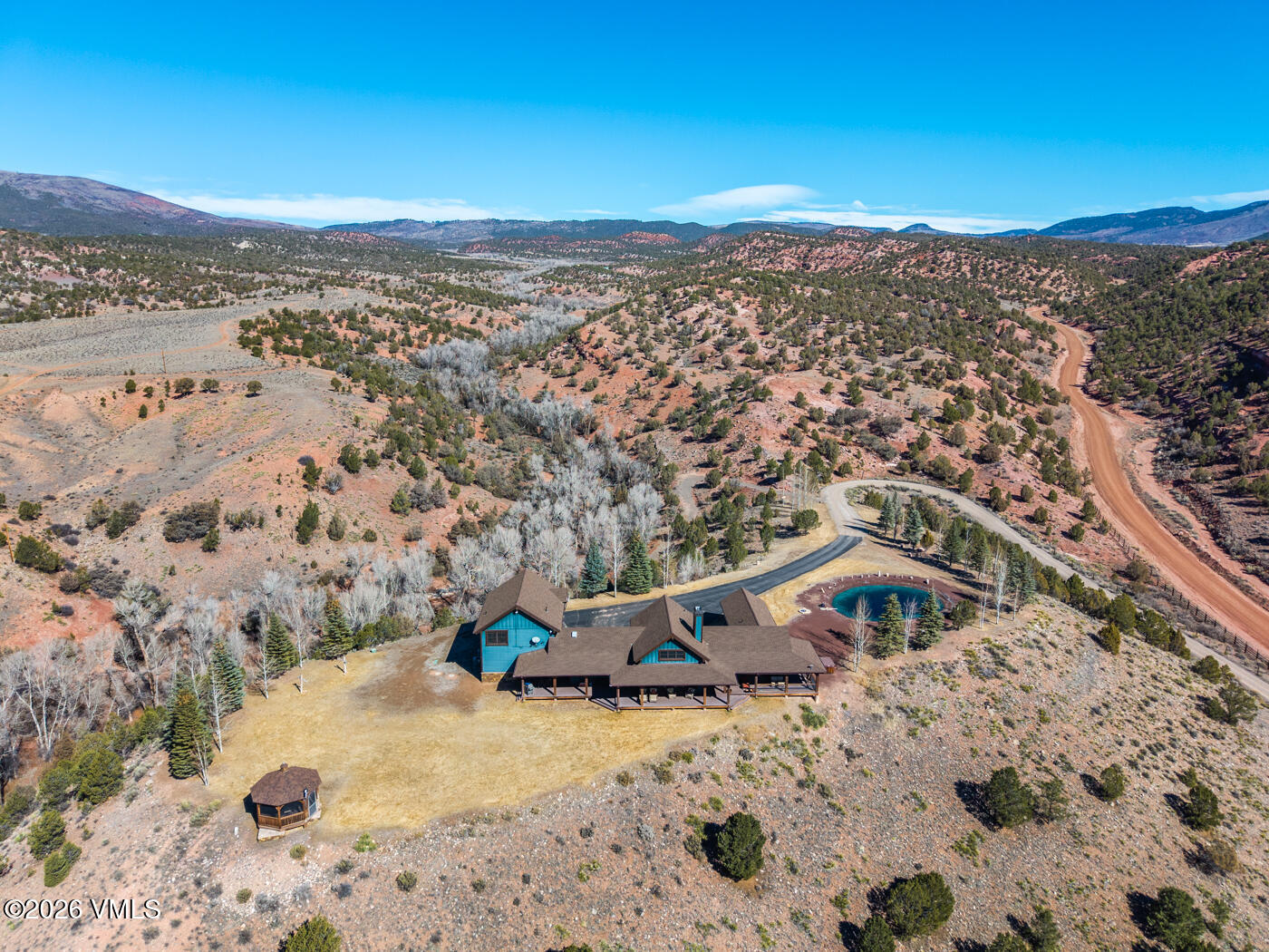 34900 Colorado River Road McCoy, CO 80463 - Photo 6 of 46 an aerial view of a house with a yard