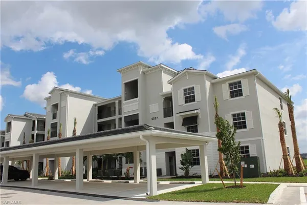 a front view of an apartment building