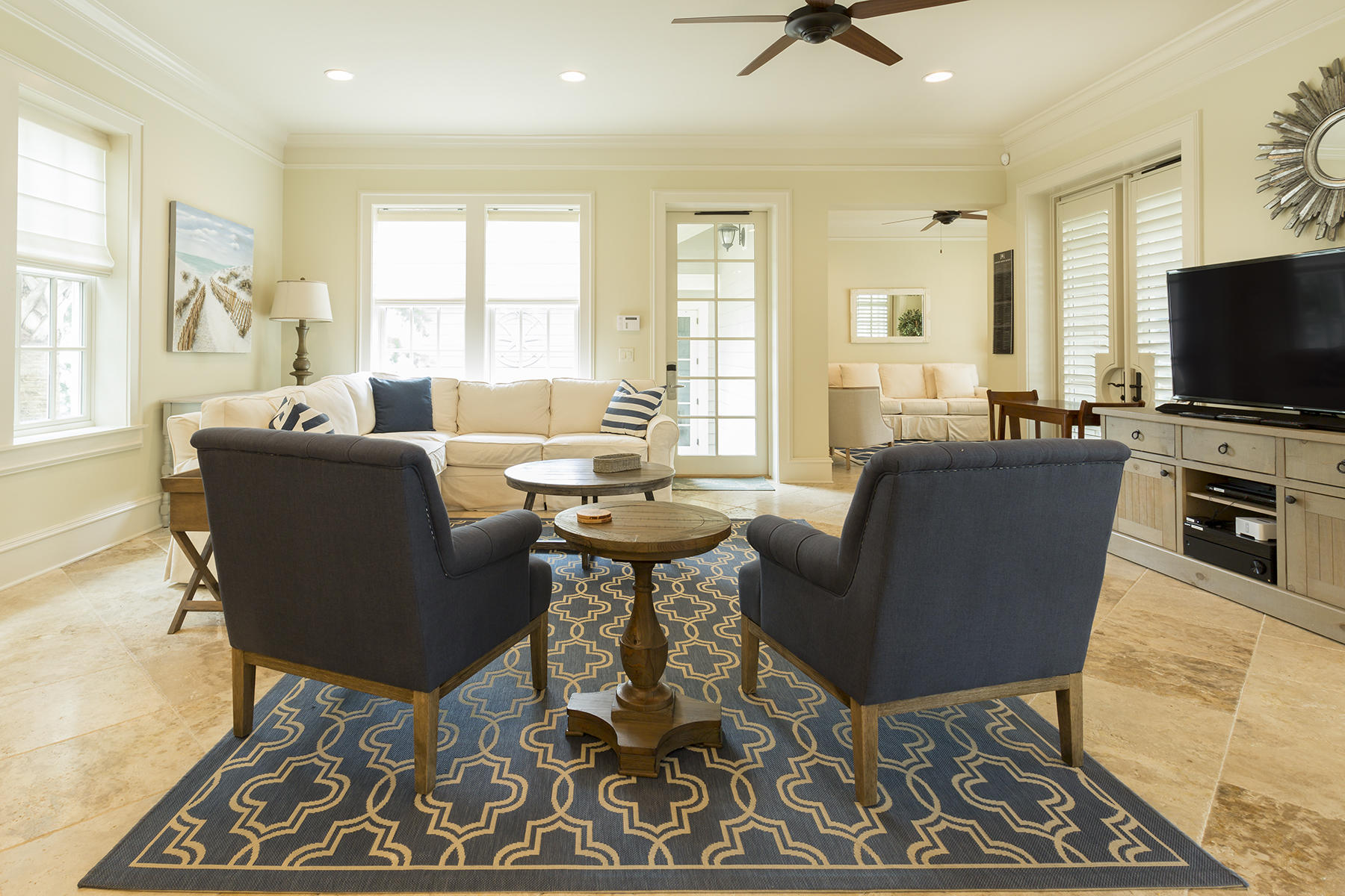 40 Pleasant Street Inlet Beach, FL 32461 - Photo 14 of 47 a living room with furniture and a flat screen tv